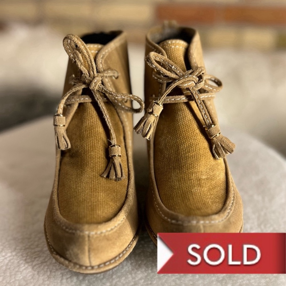 🌺SOLD ELSEWHERE🌺 EUC Authentic Report Anika Leather Wedge Bootie